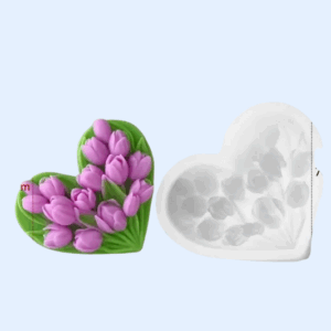Molde Corazón Flores